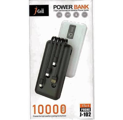 JCell 10000mAh Power Bank fast charging