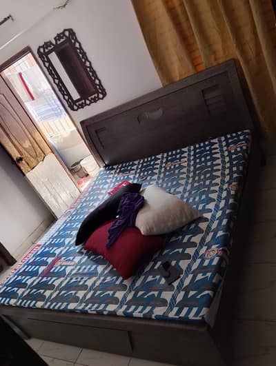 King size bed with foam