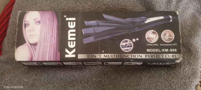 3 in 1 Hair straightener, curler and crimpler