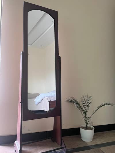 wooden standing mirror for bedroom and hallway use