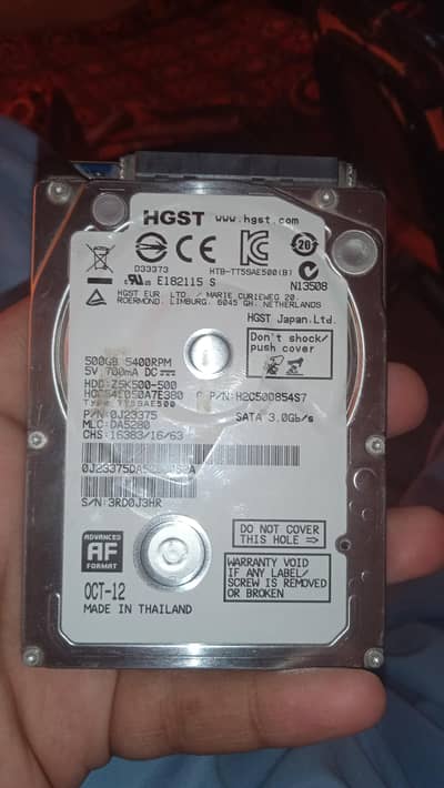 500GB HGST Laptop Hard Drive (HDD) - 100% Working