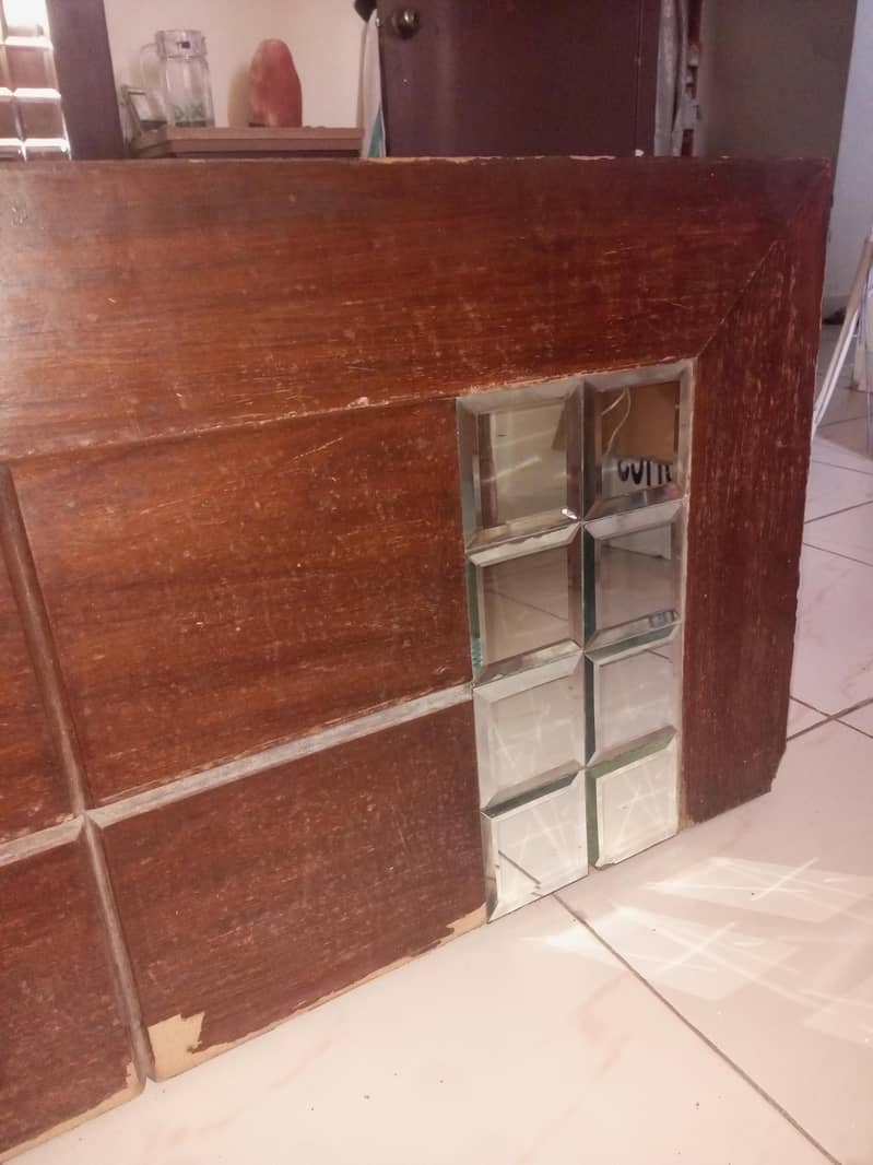 Bed without mattress and one side table 3