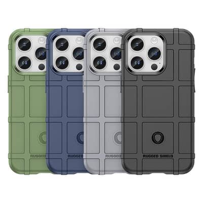 Rugged shield plain and aesthetic case for iphone