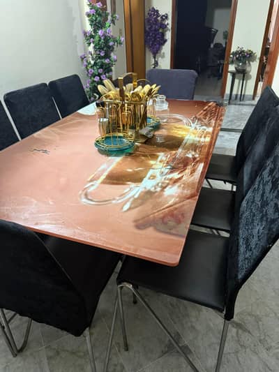 Dining | Luxury Dining | 8 Seater Dining with Glass | Dining For Sale