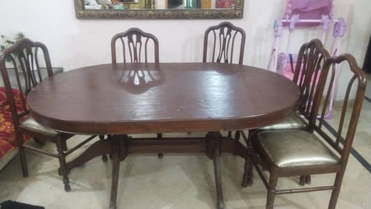 dinning table with six chairs