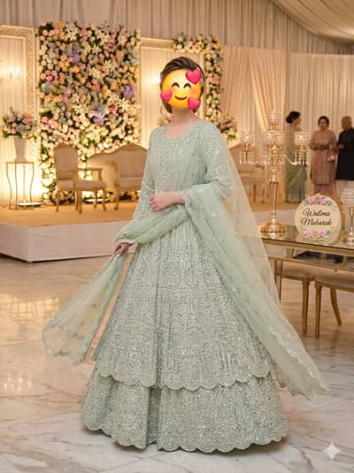 Bridal/Walima Maxi Mint Green