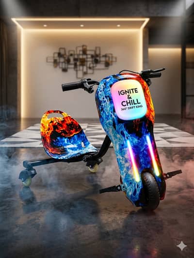 Electric 3-wheel drift scooter