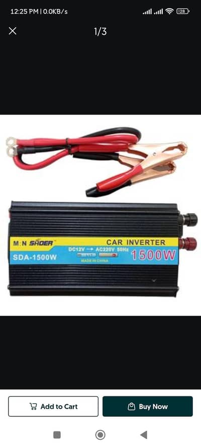 MN Super 1500 watt SDA-1500 power inverter 12V to 220VAC