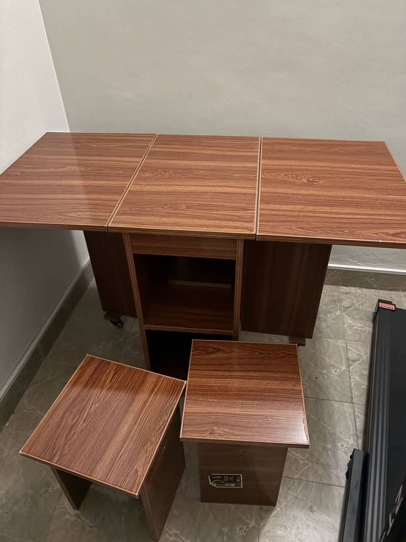 Folding dining table with 4 stools/ Table Set/ Dining Table 1