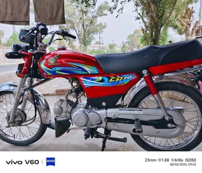 Honda CD 70 cc 2024 biometric on the spot