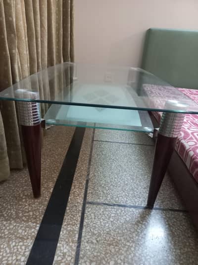 dining table with two coffee tables