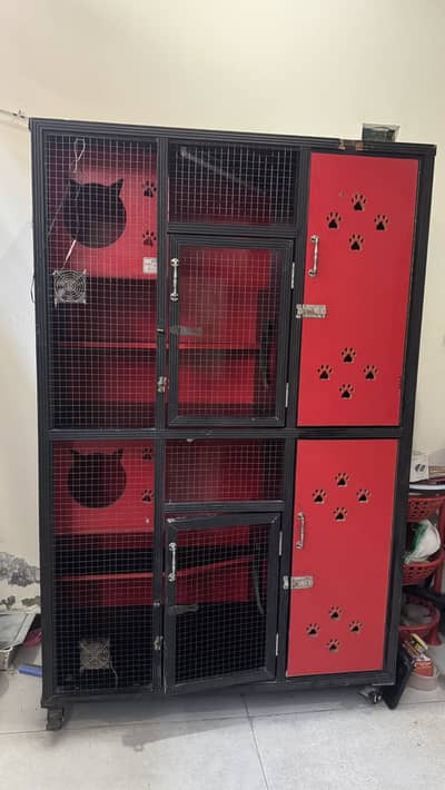 Large Pet Cage For Sale | Strong Iron Cage With Light & Fan