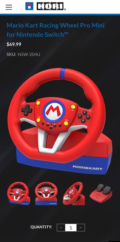Nintendo Switch Mario Kart Racing Wheel  With Box Excellent Condition