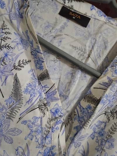 saya brand small size lawn printed shirt
