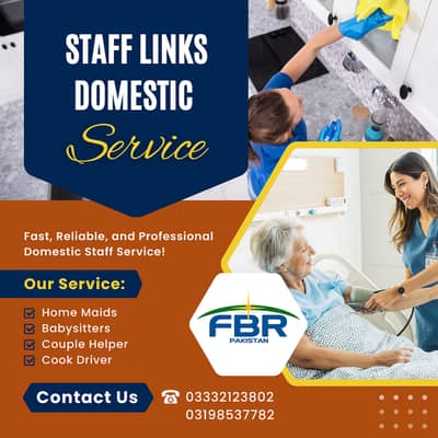 House maid , Cook, Baby Sitter, Chef ,Helper , Couple , Driver , nurse