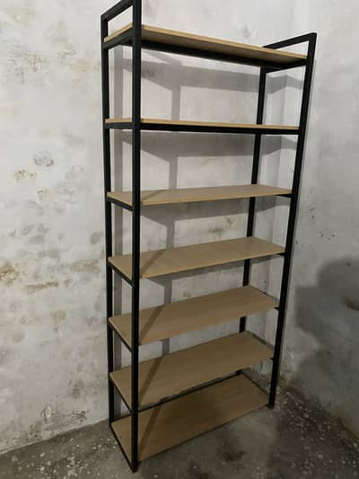 Powder coated iron and wood sheet