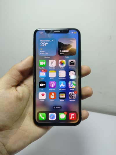 iPhone X , pta approved ,all oky,64gb,100 health
