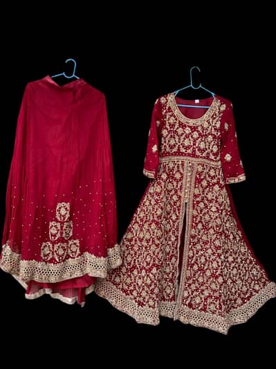 beautifull dress with stone work silver embroidery