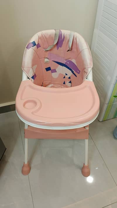 pink high chair for kids