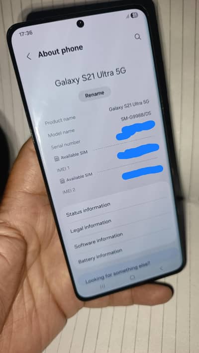 Galaxy S21 ultra 5g, 12-256gb with box n chrgr