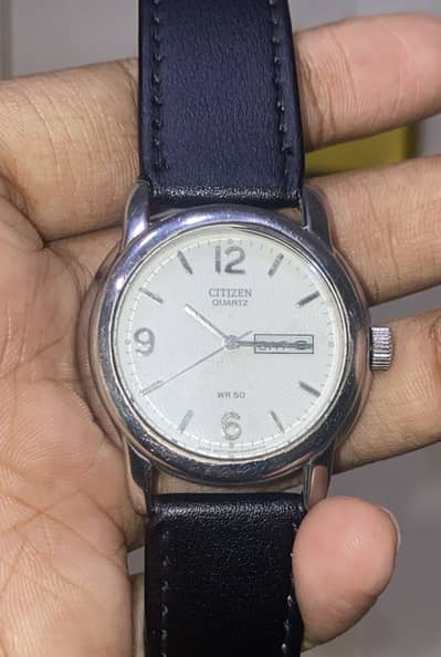 Citizen leather strap watch