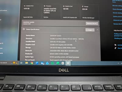 Dell 5300 Latitude touchscreen