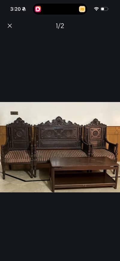 Wooden sofa set