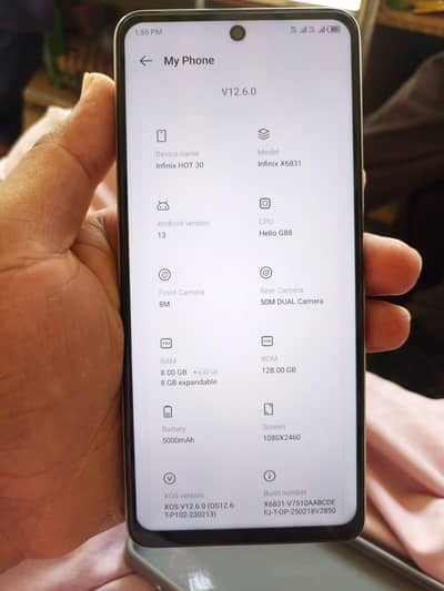 hot 30 ha 8+8 128 ma Exchange possible