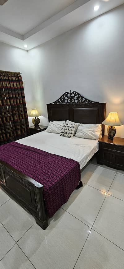 King Size Bed with Side Tables and Dresser