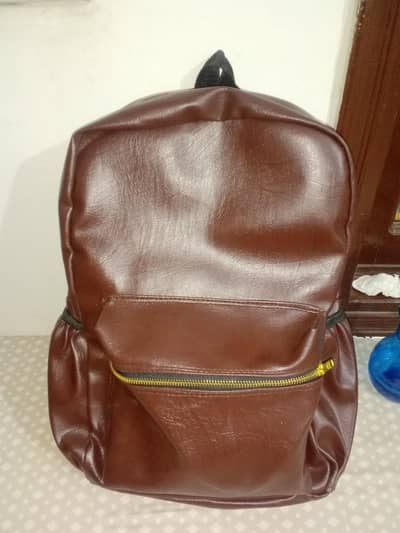 Brown Leather Bag for laptop and University