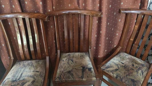 6 shesham wood dining chairs for sale