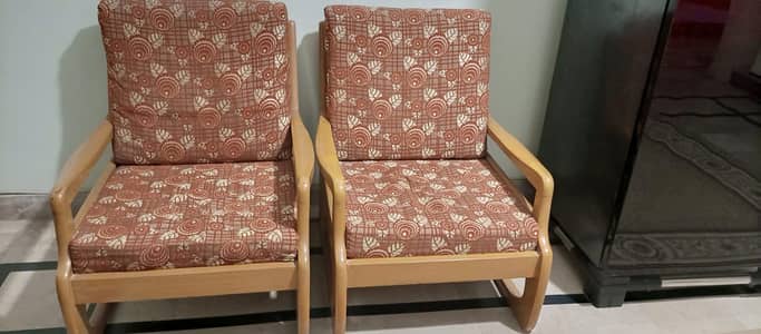 5 Searter Wooden Sofa Set (Made of Oak)