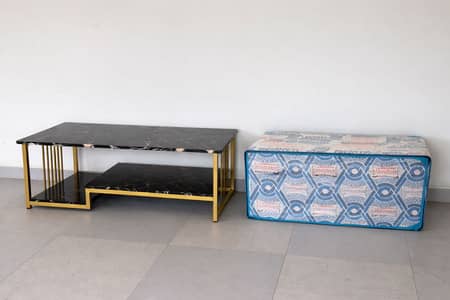 Coffee Table + Diamond Foam Mattress