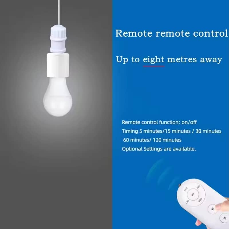 60W E27 Wireless Remote Control Smart Timer Switch Lamp Holder 6