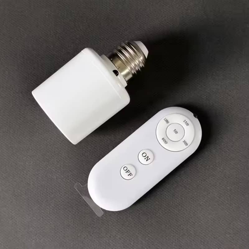 60W E27 Wireless Remote Control Smart Timer Switch Lamp Holder 8