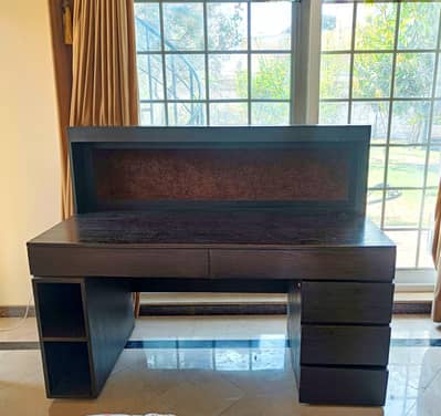Solid Wood Desk with Softboard