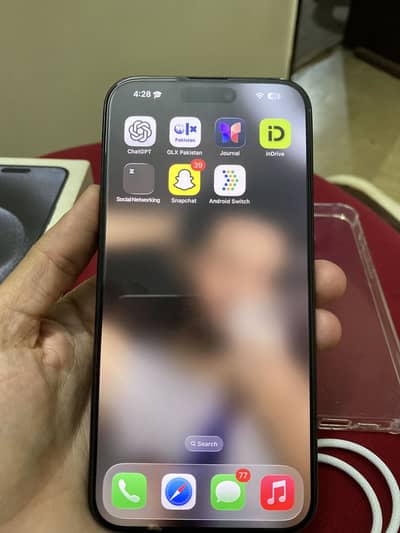 15 pro max with box and original charger