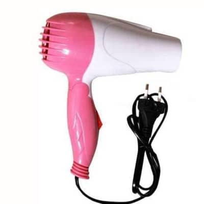 Pink Corded Hair Dryer 100W Medium Heat