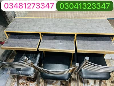 Complete office setup 3 table(5ft*1.6) 2 table(3ft*1.5) 10 fold chair