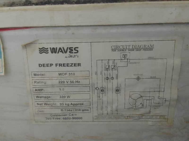 waves deep freezer 6