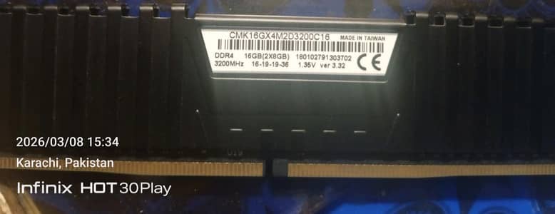 16 GB RAM DDR4 qty 01