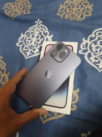 14PRO MAX 256GB 94% PTA DUAL PYSICUAL WITH BOX SEALED