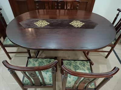 Dinning table six chairs ( Sheesham wood )