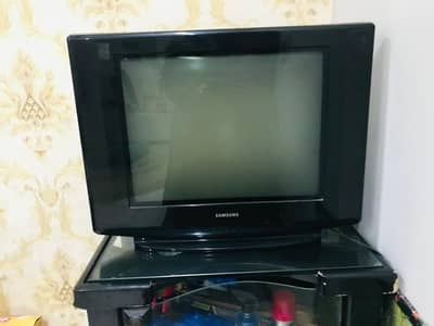Tv with trolly for sale