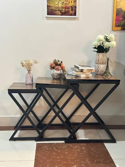 coffee table and nesting tables