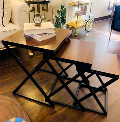 coffee table and nesting tables