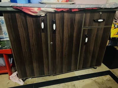 Iron stand with storage box