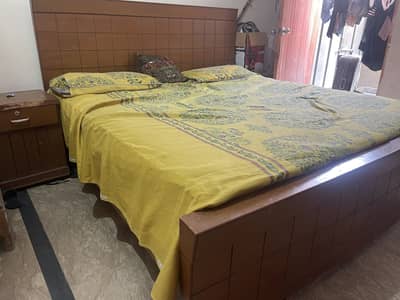 O3Ol78O5593 king size double bed with mattress side table furniture