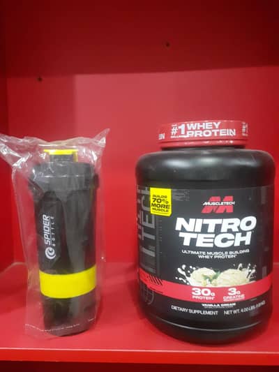 Nutrition fuel offer 100%orignal Nitrotech whey with shaker