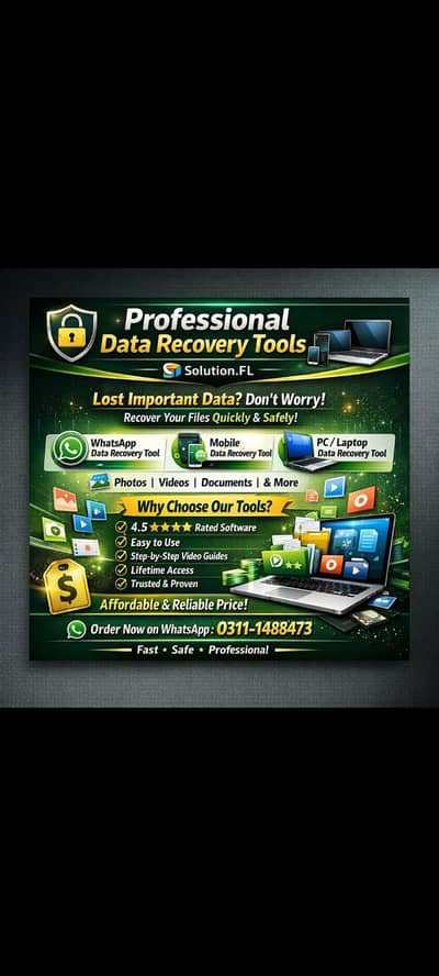 Professional Data Recovery Tools – WhatsApp, Mobile & PC